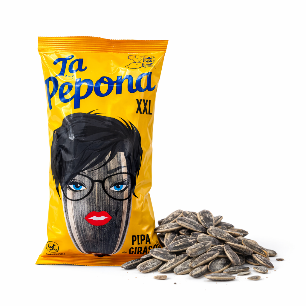 La Pepona XXL Pipas Gigantes (5er Set) – Spanische Riesen-Sonnenblumenkerne geröstet & gesalzen | Der Nr. 1 Snack aus Spanien