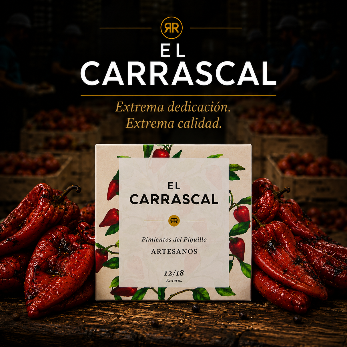 El Carrascal - Pimientos del Piquillo - gegrillte und eingelegte rote Spitzaprika - 255g