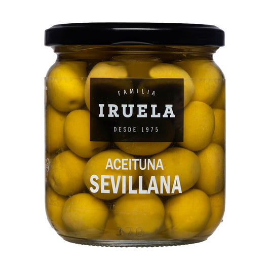 Iruela - Grüne Oliven "Sevillana" - Manzanilla, mit Stein - 365g