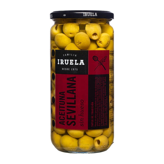 Iruela - Grüne Oliven "Sevillana" - Manzanilla, ohne Stein - 720g