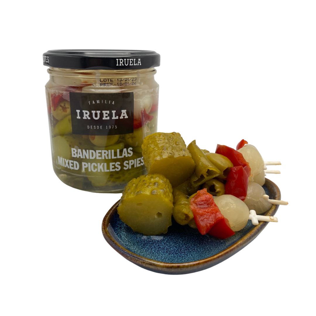 Iruela - Mixed Pickles Tapas-Spieße "Banderillas" - eingelegt - 365g