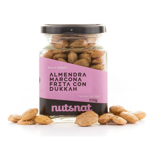 NutsNat - Marcona Mandeln geröstet "Dukkah" - 150g im Glas