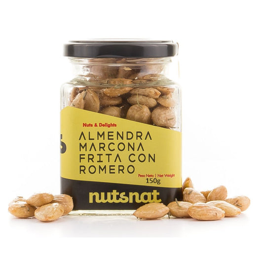 NutsNat - Marcona Mandeln geröstet mit Rosmarin - 150g im Glas
