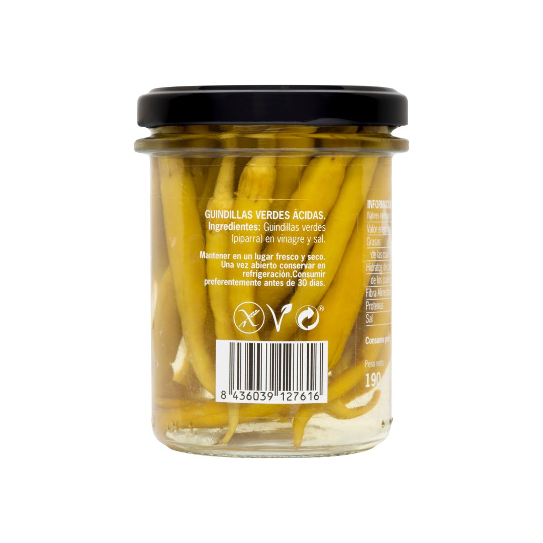 Iruela - Grüne milde Peperoni "Piparras" - eingelegt - 190g - Spanien