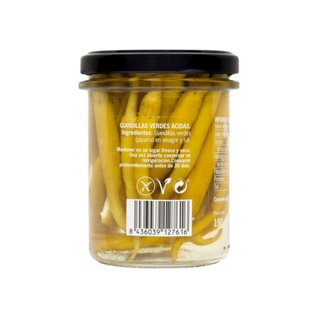 Iruela - Grüne milde Peperoni "Piparras"  - eingelegt - 190g - Spanien