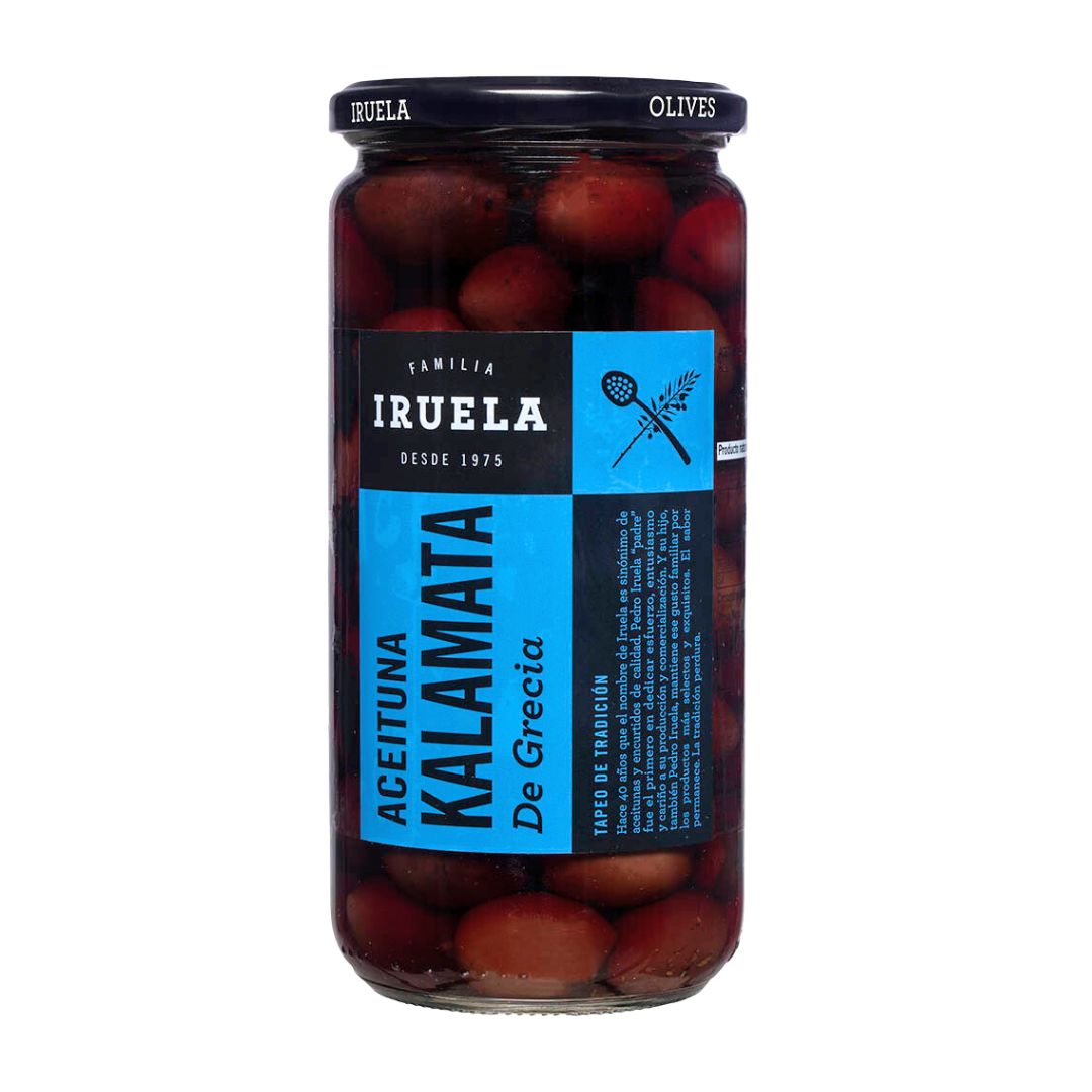 Iruela - Kalamata Oliven aus Griechenland - mit Stein, Naturbelassen - 720 gr