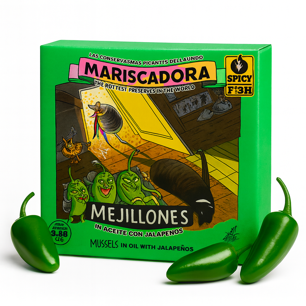 SPICY AS F*CK - Mariscadora | Freddy Krüger - Limited Edition | Miesmuscheln mit Jalapeño | CHILI CHALANGE | Konserve | Spanien