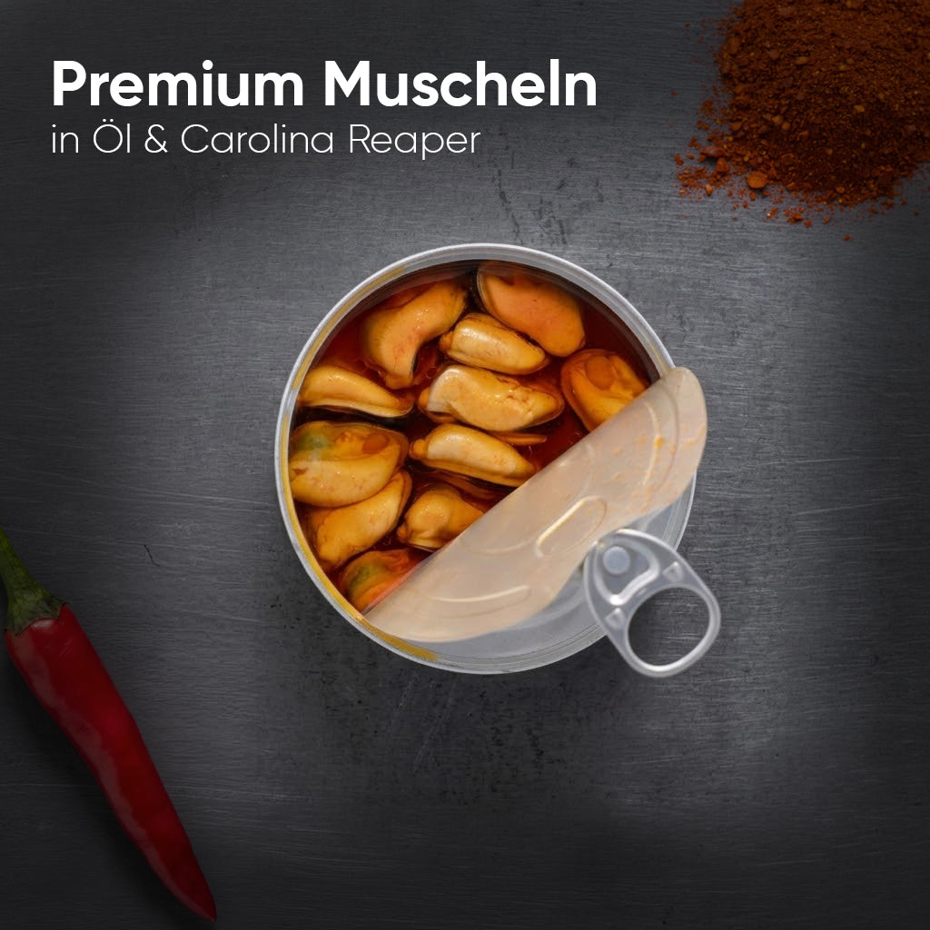 Extrem scharfe spanische Miesmuscheln mit Carolina Reaper