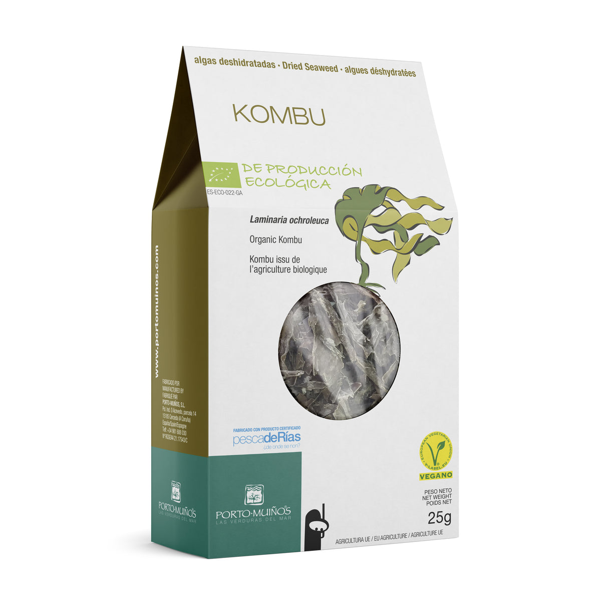 Porto Muiños – Bio getrocknete Kombualgen 25 g | Gourmet-Qualität aus Galicien