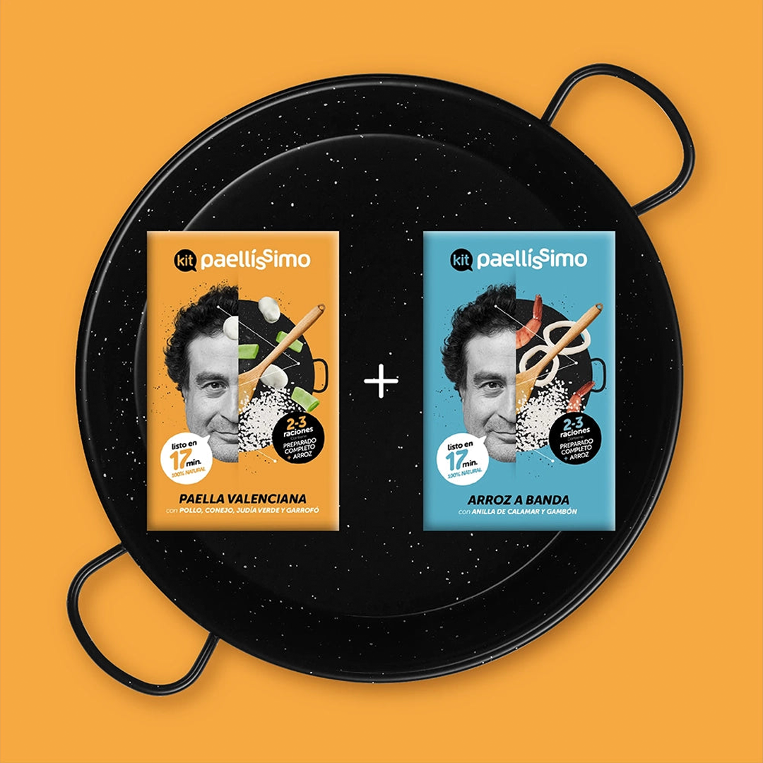 Paellissimo – Paella Set mit Pfanne und 2 Paella Kits