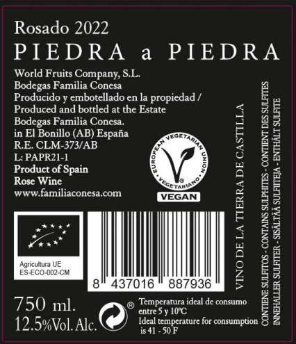 Piedra a Piedra - BIO Rosé - Tempranillo 2022 - Spanien, 750ml