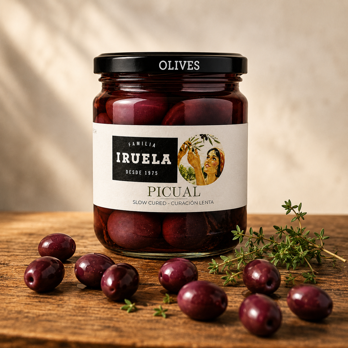 Iruela - Slow Cured Picual Oliven - Traditionell gereift 365 g