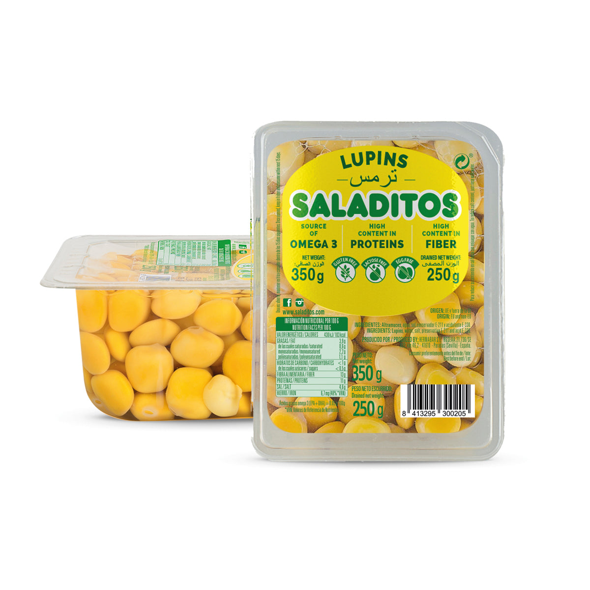 Saladitos - Altramuces Lupines - Weiße Lupinenbohnen in Salzlake