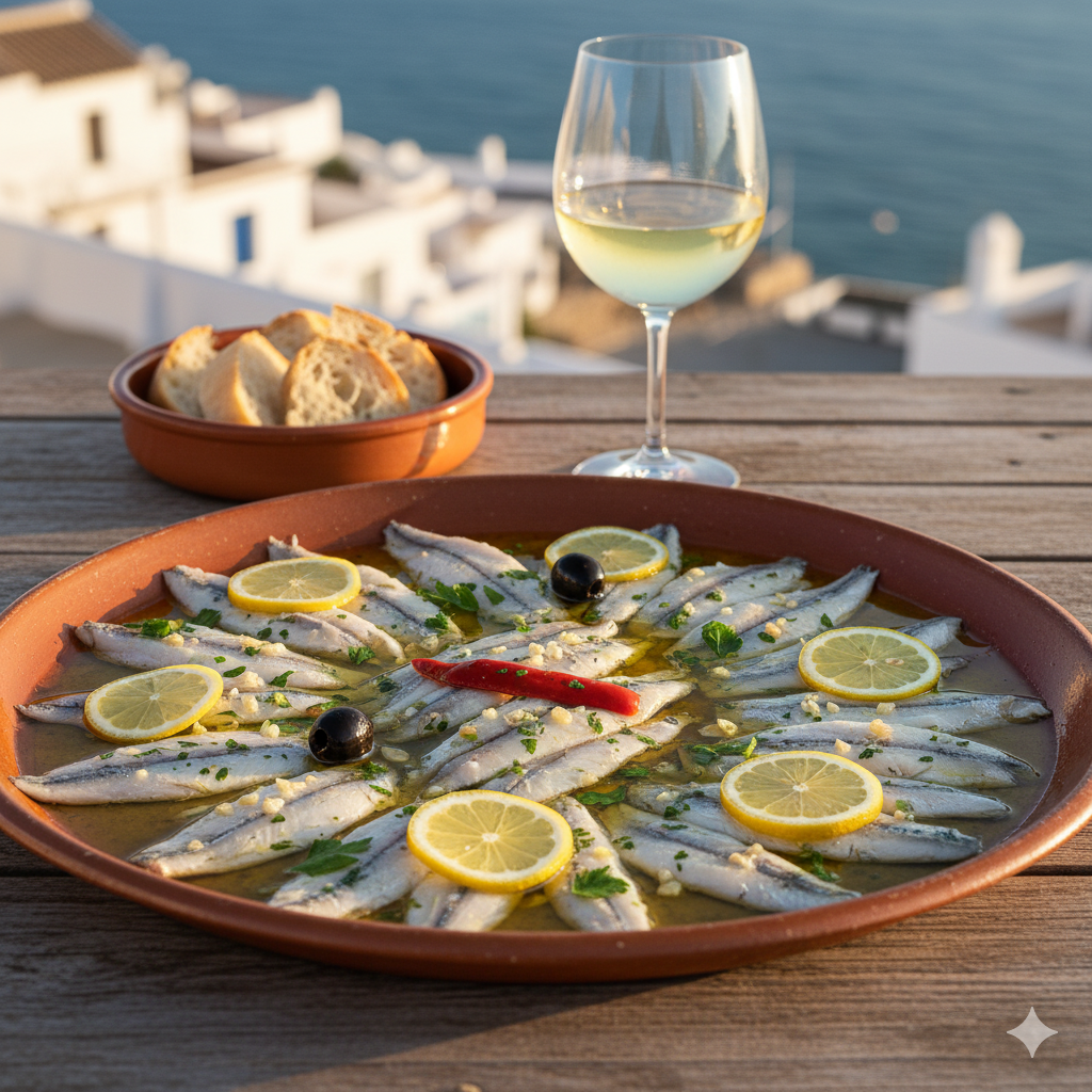 Boquerones (eingelegte Sardellen) - Ein Rezept von Abuelita