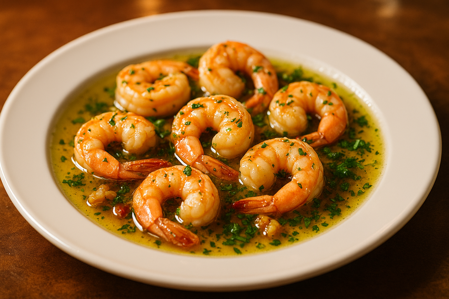 Garnelen im Knoblauchöl