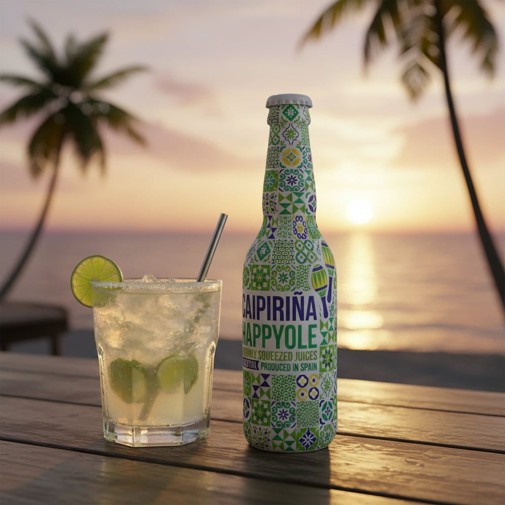 Happy Ole Caipirinha – Cocktail mit Cachaca & frische Zitrusfrüchten | 330ml & 1L| Brasilianischer Genuss