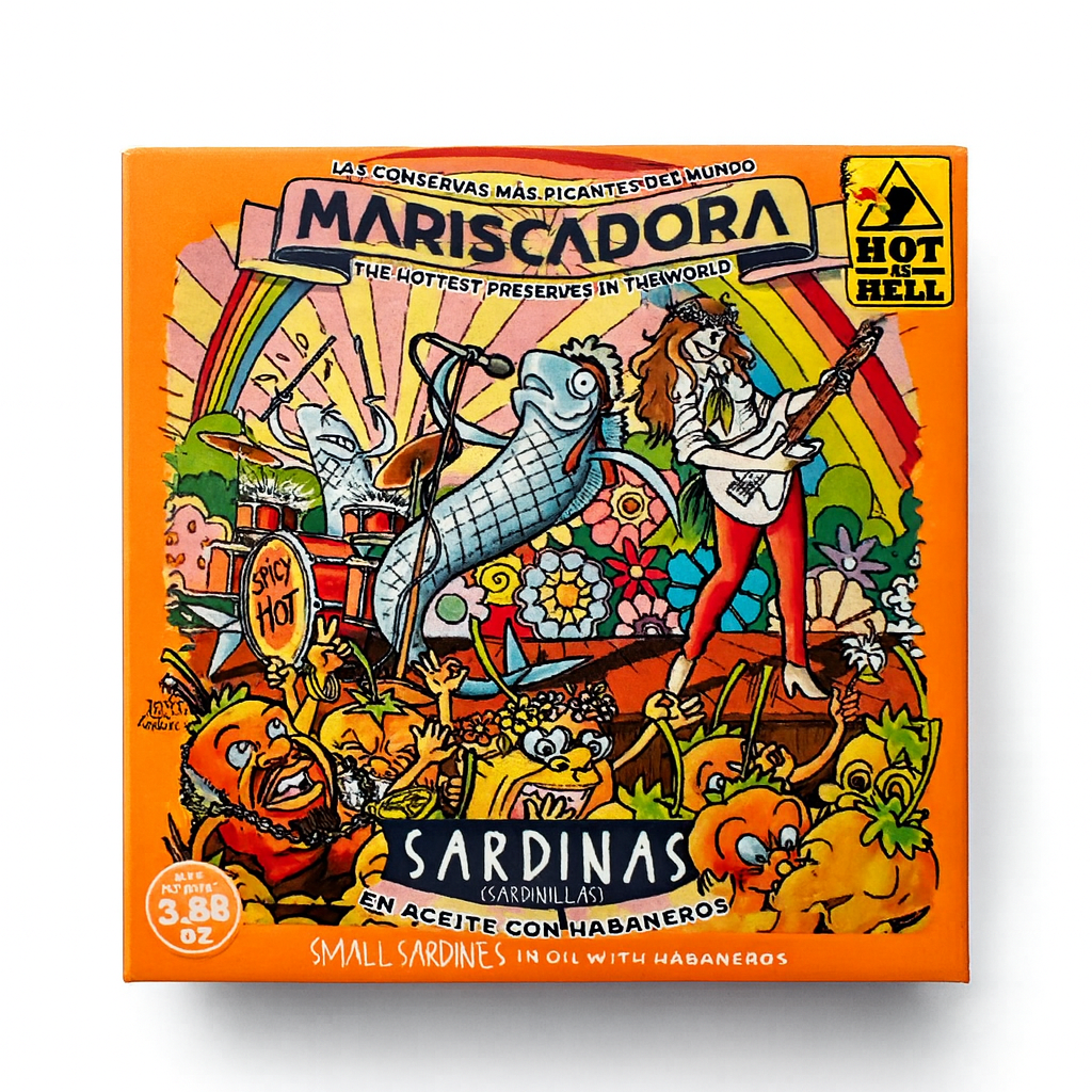 Mariscadora Hot Chili Challenge Set – Premium Mini Sardinen in Sonnenblumenöl