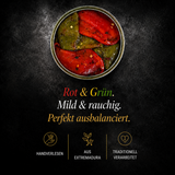Handgeröstete spanische Piquillo Paprika im Glas