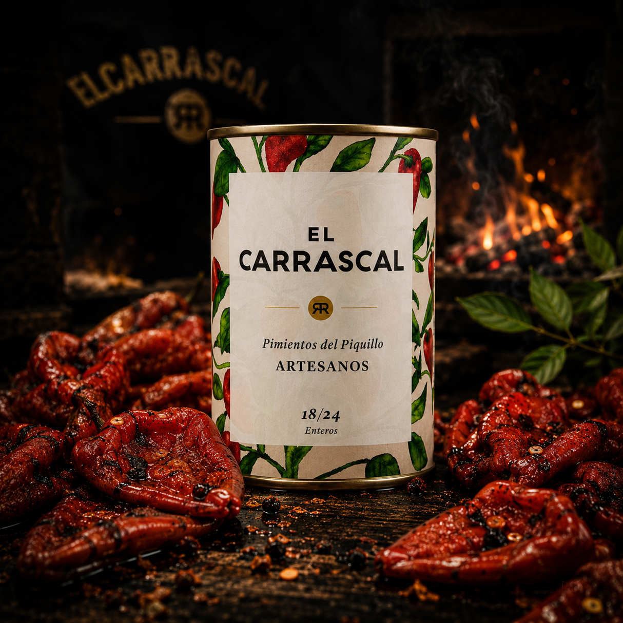 El Carrascal - Pimientos del Piquillo - gegrillte und eingelegte rote Spitzaprika - 400g