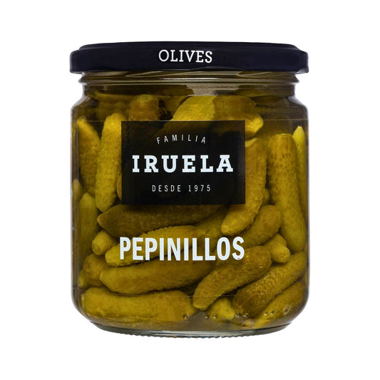 Iruela Eingelegte Gürkchen "Pepinillos" 365g – Spanische Feinkost für Tapas & mehr