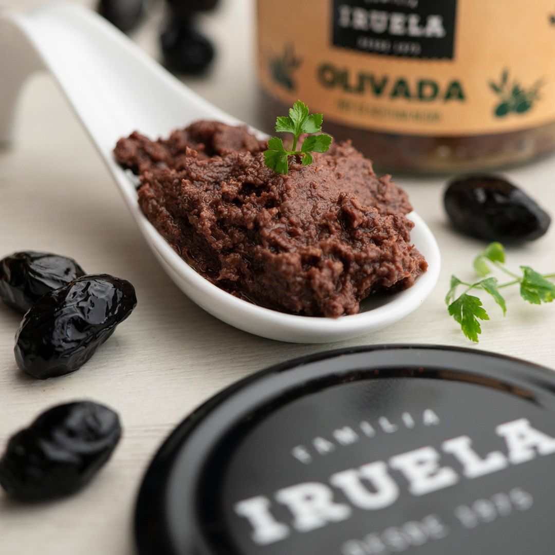 Iruela - Schwarze Oliventapenade "Olivada" 200g – Spanische Feinkost | Tapas