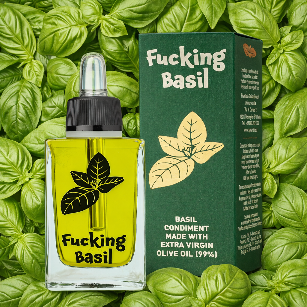 Aromatisiertes Olivenöl mit Basilikum 50 ml