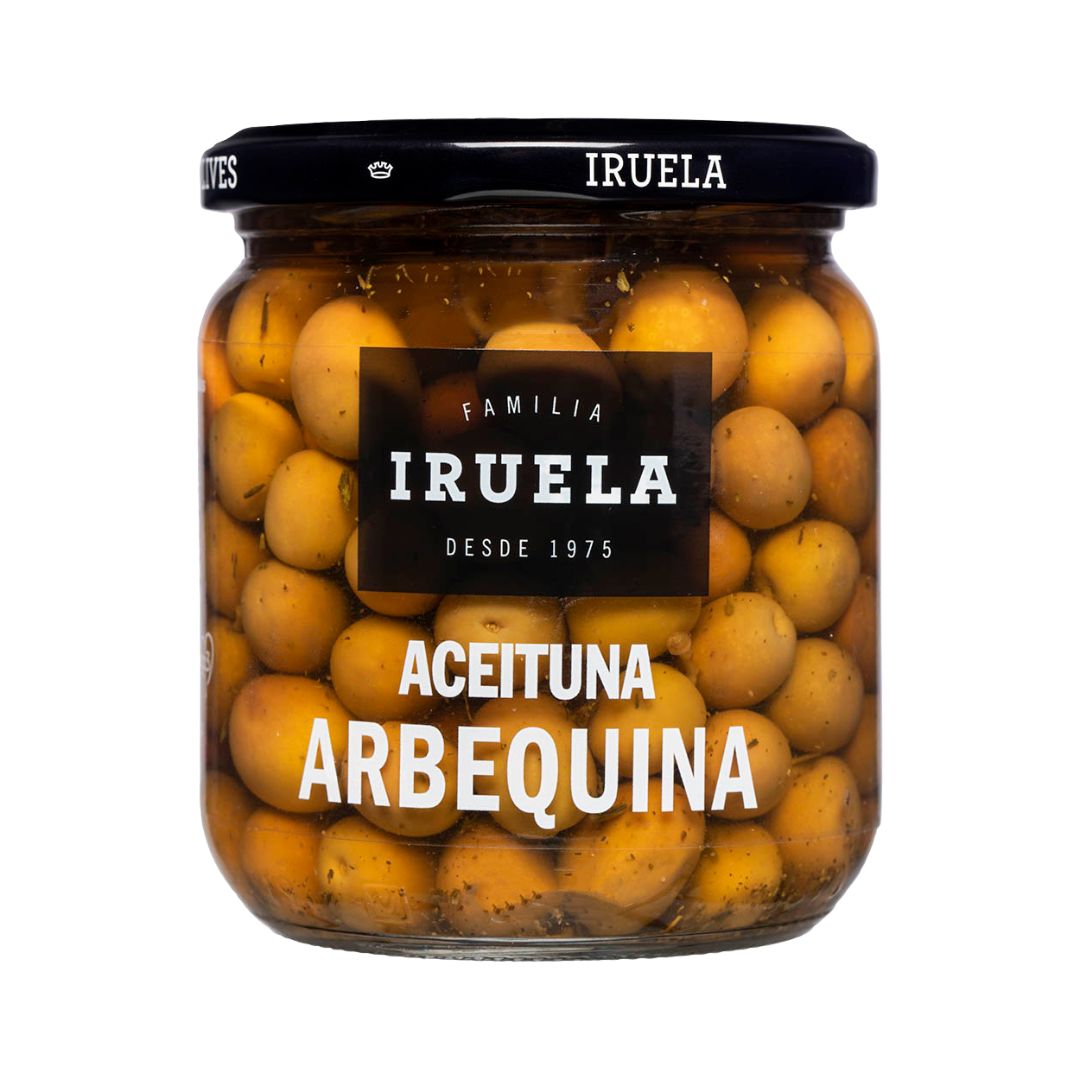 Iruela - Eingelegte Arbequina Oliven 365g – Spanische Feinkost