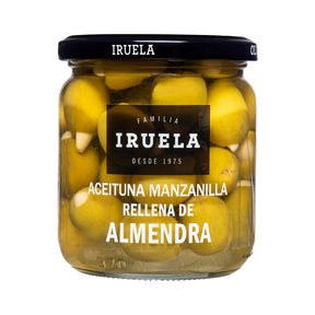 Iruela - Grüne Manzanilla Oliven, gefüllt mit Mandeln - 370 g