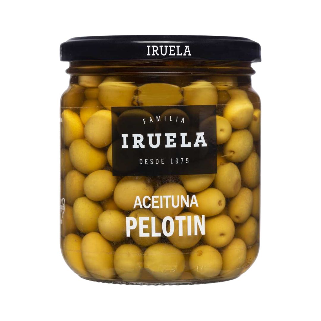 Iruela - Grüne Oliven "Pelotin" - mit Stein - 365 g - Feinkost Spanien