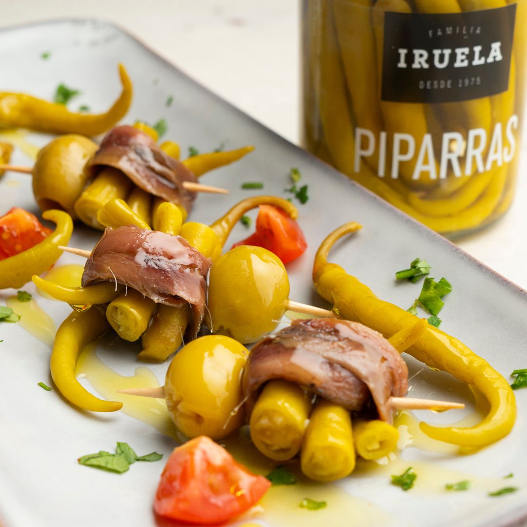 Iruela - Grüne milde Peperoni "Piparras"  - eingelegt - 190 g - Spanien