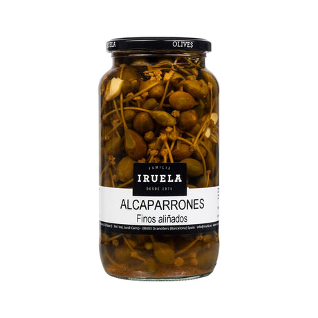 Iruela - Kapernäpfel in Knoblauch und Kräutern 950g – Feinkost Spanien