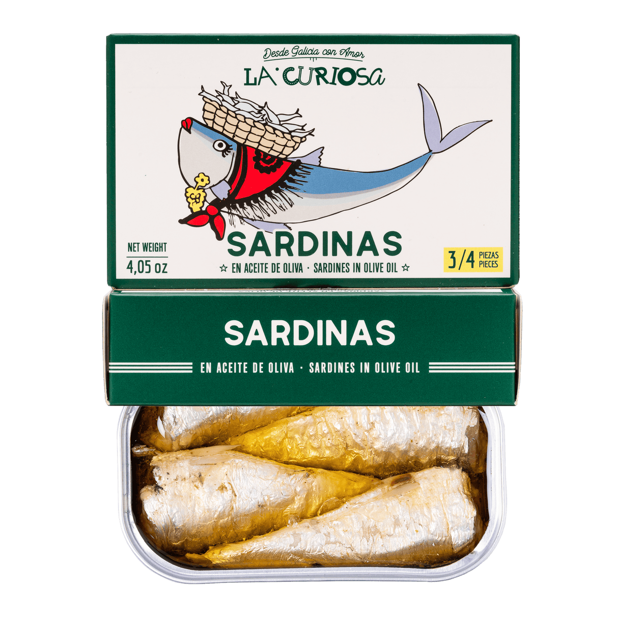 La Curiosa - Limitierte Jahrgangs Sardinen in Olivenöl - 120g | Juni 2021 | Spanische Konserven in Top Qualität