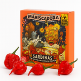 HELL ON EARTH - Mariscadora | Havy Metal - Limited edition | Mini Sardinen mit Carolina Reaper  | CHILI CHALANGE  | Konserve | Spanien