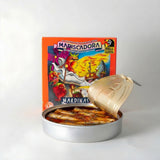 HELL ON EARTH - Mariscadora | Havy Metal - Limited edition | Mini Sardinen mit Carolina Reaper  | CHILI CHALANGE  | Konserve | Spanien